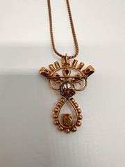 VTG DeCurtis 12k Filled Necklace/Brooch