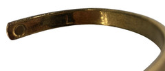Vintage Magnetic 24 K Electroplated Cuff Bracelet Two-tone Marked L- Rd Descp: