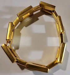 Vintage Signed MMA Metropolitan Museum Of Arts Goldtone Chain Bracelet Size 7