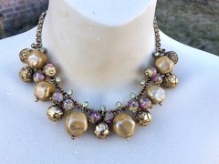 Verified D&E Juliana Book Piece Venetian Wedding Carved Roses Necklace