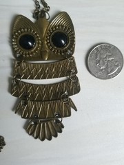 vintage articulated owl pendant necklace (Brand new)