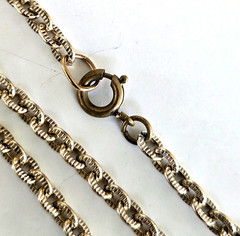 Vintage W Germany Amber Glass Faux Pearl Gold Tone Tassel Pendant Necklace 25″