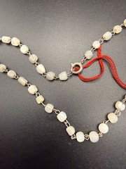 Vintage Hand Carved Mother Of Pearl And Bead Necklace – Bethlehem