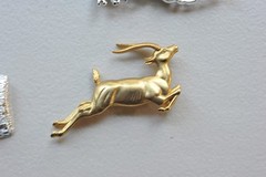 Brooch LOT Signed JJ Spoontiques AJC gold silver tone AH31