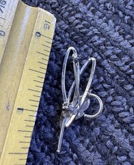 Sterling Silver Pin Brooch Fairy Wings Fly Free Vintage ROMA Good Luck Leaf