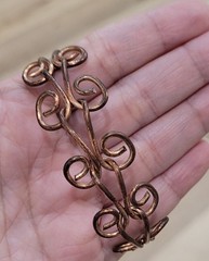 Vintage Spiral Bracelet Copper Alloy Metal Swirl