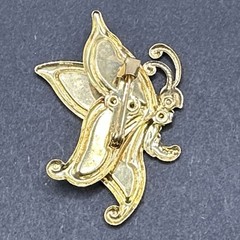 Vintage Monarch Butterfly Brooch Pin J44N