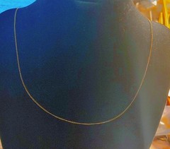 VERY FINE 14K YELLOW GOLD 18″ long CHAIN / NECKLACE 3/4 mmWide 0.68 gram ((543))