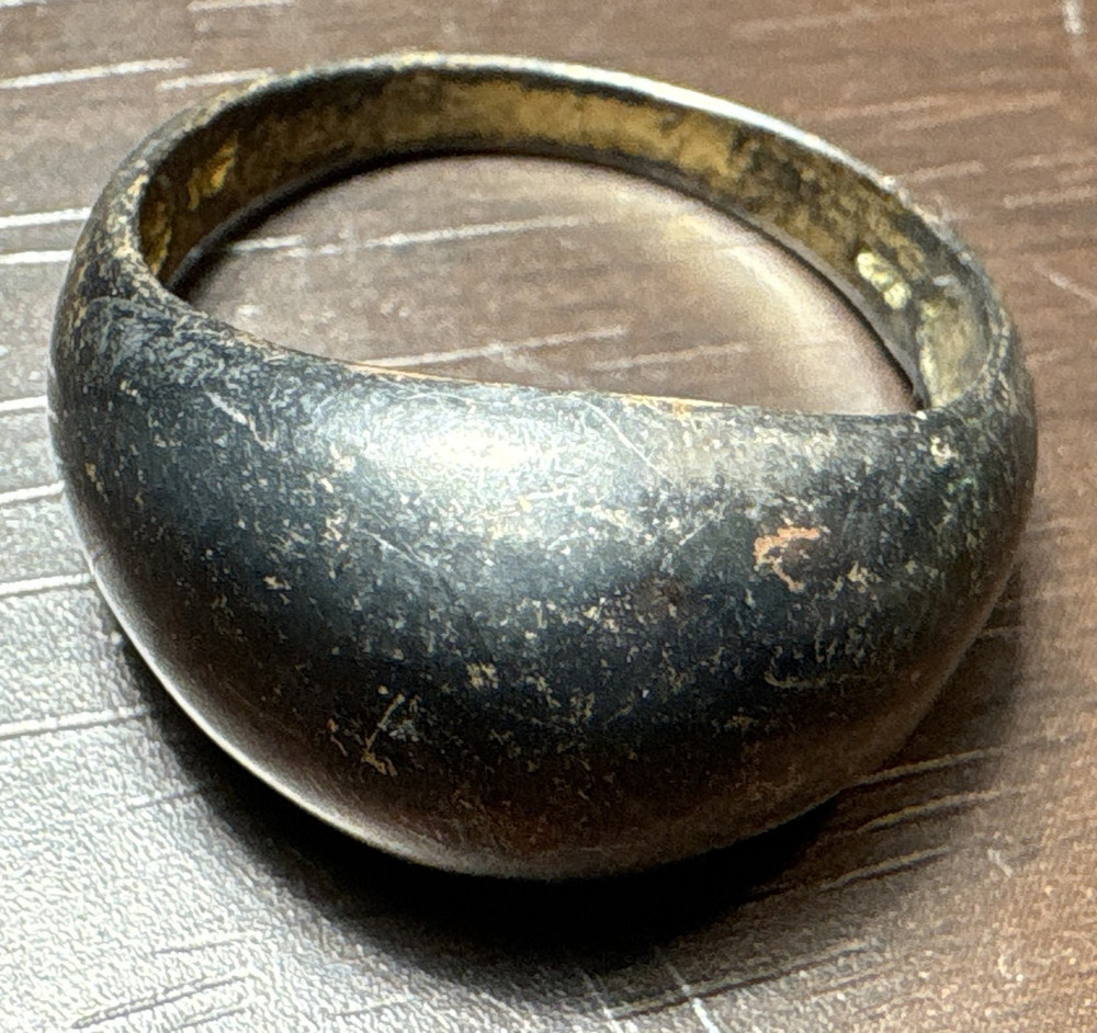 NF Maker’s Mark Sterling Silver Domed Signet Ring Vintage