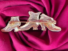 1928 ENAMEL VTG WOMEN’S SHOES FASHION PIN JEWELRY BETSY JOHNSON BIJOUX PIPER K