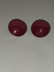 Vintage MCM Mid-century Red Enamel On Copper Screw Back EARRINGS