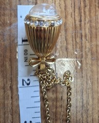 Vintage Joan Rivers Gold Plated CrystalAccented QuartzWatch Pendant Necklace 30″