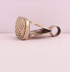 Antique Victorian Snake Eternity Double Sided Gold Filled Fob Charm Pendant