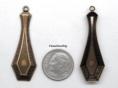 #3501 ANTIQUED GOLD CELTIC DROP W/TOP HANG RING – 2 Pc Lot