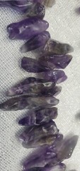 Amethyst Raw Long Necklace Cluster 925 Sterling Silver Clasp $355