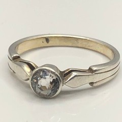 Vintage Soviet Rock Crystal Ring Silver 875 РС