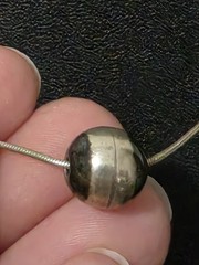 VINTAGE ESTATE STERLING SILVER 925 ITALY SLIDING BALL CHAIN NECKLACE 16”