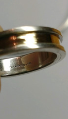 Leonore Doskow 925 Sterling and 14kt Gold 8″ Bracelet and Ring Set Size 8