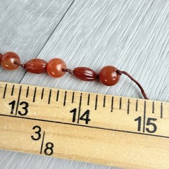 Vintage Possibly Antique Hand Knotted Carnelian Beaded Necklace Needs a Clasp