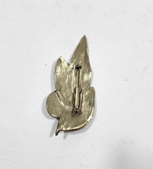 Vintage Pisces Enrique Lopez Green Silver Leaves 3.5 inches Signed