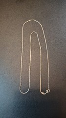 Vintage Monet Silver Plated 27″ Flat Woven Chain Necklace 5.35g Retro Signed