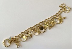 KIRKS FOLLY CHARM ANGEL CHERUB RHINESTONE BRACELET