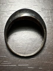 NF Maker’s Mark Sterling Silver Domed Signet Ring Vintage