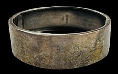Antique English Victorian Sterling Silver Buckle Bangle Bracelet RWH 925/1000