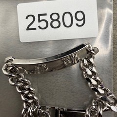 Vintage ID Bracelet Silver Tone NOT Engraved Adjustable 8.5”