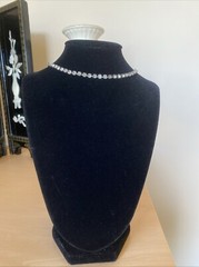 Art Deco Vintage Choker Necklace Estate Jewelry Pre-owned Cut Crystal 14.5″
