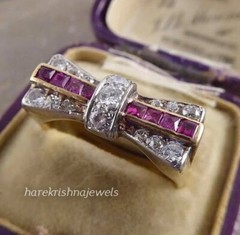 2CT Round Lab-Created Diamond Antique Vintage Women’s Ring 14K 2-Tone Gold Over