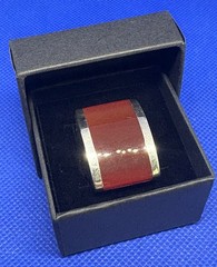 R05 Vintage 1950-1970s Carnelian 925 Silver RING Size 11