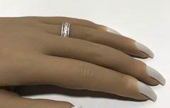 Vintage 925 Sterling Silver Spinner Rope Band Ring Size 7.75