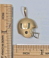 14K Gold MIAMI HURRICANES Football Helmet Pendant 1994 Michael Anthony RARE VTG