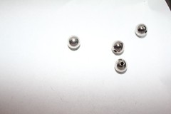 Silver Round Beads Loose from Vintage Necklace Untested Metal