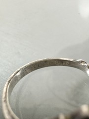 Vintage 925 Sterling Silver Lapis Detailed Grape Vine Leaf Design Ring Size 7.5