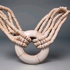 Vintage Carved Elephant BOHO Necklace Ethnic With Circle Pendant