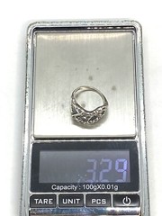 Vintage Sterling Silver Modernist Love Ring Sz 5.50 3.29g