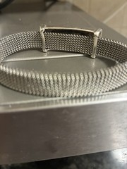 JUDITH JACK Vintage Mesh Stretch Bracelet Sterling Silver and marcasites (80-90)