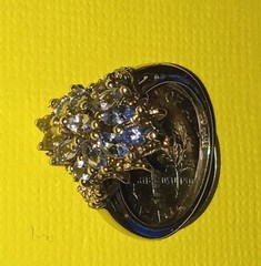 Tanzanite Cluster Ring size 5 never worn inside retailers original gift box