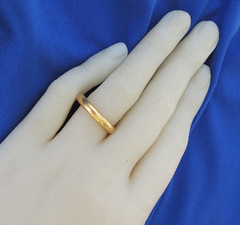 Original 22 KARAT SOLID GOLD Deco Wedding Band Size 7 Anniversary Ring 6.31 Gram
