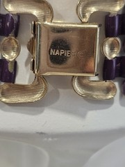 Vintage 1980s Napier Eggplant Purple Chain Link Necklace