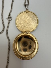 Vintage Gold Tone Round Avon “Here’s My Heart” Perfume Holder Locket Pendant