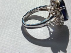 Sterling Silver Avon Ladies Ring Unk Stones C Pics Size 8