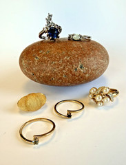 Vintage Avon Ring Lot of 6 from the 70’s 80’s Various Adjustable Sizes see photo