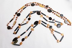 Vintage Buffalo Horn Necklace Japan 3 Pcs