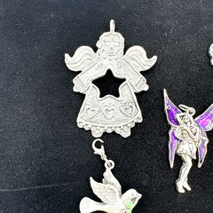 Vintage Now LOT 14 Silver Tone Pewter Pendants Charms Craft Wear Jewelry
