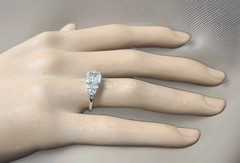 Vintage Platinum Engagement Ring 1.71ct.Natural Cushion Diamond GIA Cert 1930’s
