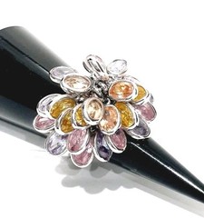 Vintage Joan Rivers Flower Dangle Ring Rare SEE DESCRIPTION Free Ship!