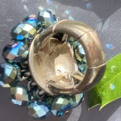 Vintage Ring Estate Jewelry Pre-owned Purple Briolette Crystal Cha-Cha Any Size